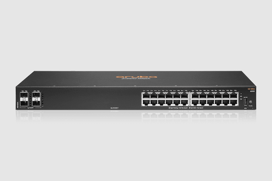 SWITCH HPE ARUBA R8N87A 6000 24G POE CL4 370 WATTS Y 4SFP ADMINISTRABLE CAPA 2