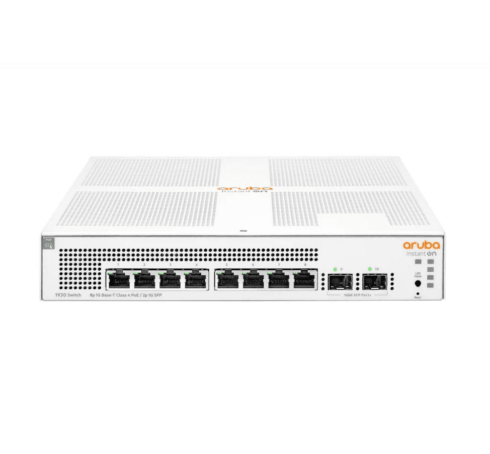 SWITCH HPE ARUBA JL681A INSTANT ON 1930 8G POE CLASE 4 2 SFP 124 W ADMINISTRABLE CAPA 2 SMART MANAGED