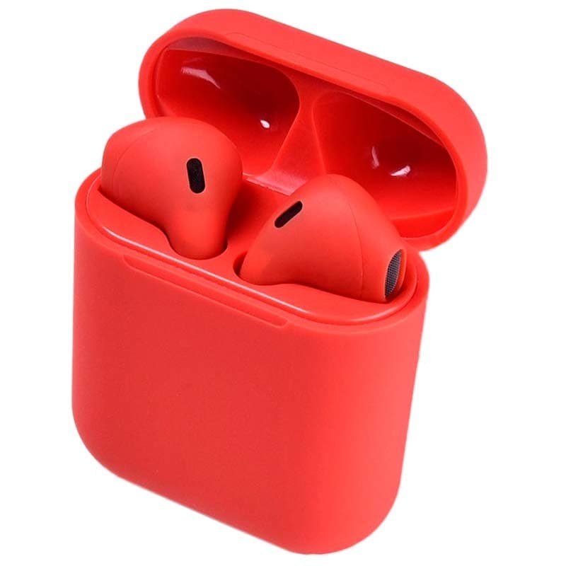 AUDIFONOS IN-EAR INALAMBRICOS MANOS LIBRES BLUETOOTH 5 INPODS 12 COLOR ROJO