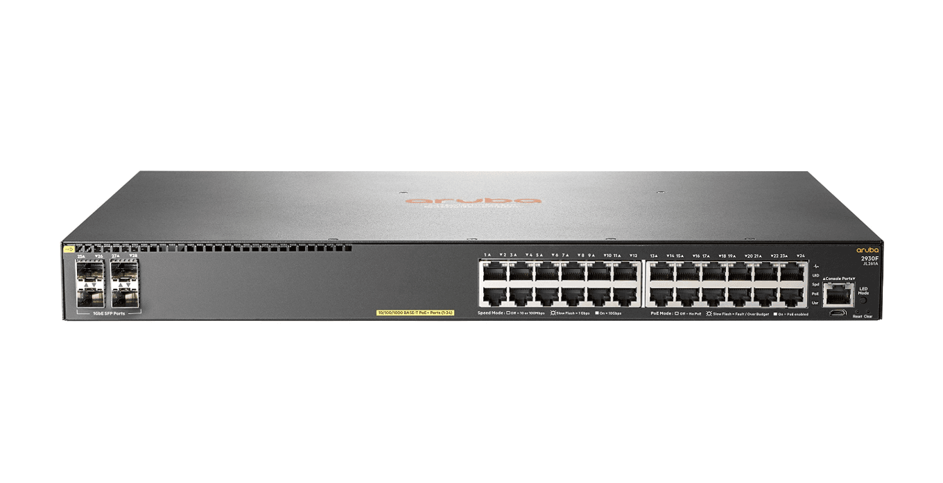 SWITCH HPE ARUBA JL253A 2930F 24G RJ45 Y 4SFP+ 1/10GE ADMINISTRABLE L3